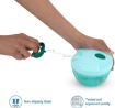 Picture of Handy Quick Cutter Vegetable Mini Chopper  Mini Handy Chopper Pull String Chopper Vegetable & Fruit  Mini Handy and Compact Chopper with 3 Blades for Effortlessly Chopping Vegetables and Fruits
