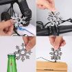Picture of New 18-in-1 Snowflake Multi-Tool Multi-Purpose Screwdriver Tool 18 in 1 Stainless Steel Snowflake Multi Tool Keychain Use Any Time all time best