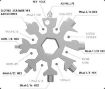 Picture of New 18-in-1 Snowflake Multi-Tool Multi-Purpose Screwdriver Tool 18 in 1 Stainless Steel Snowflake Multi Tool Keychain Use Any Time all time best