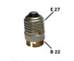 Picture of B22 to E27 Screw Base Socket Ceramic Lamp Holder Light Bulb Adapter Screw Base Socket Lamp Holder Light Bulb Converter Adapter