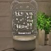 Picture of Indoor Bedroom Table Desk Decoration Fixtures Diy 3d Acrylic Led Drawing Note Message Board Rewritable Night Light With Base RECTANGLE SHAPE