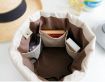 Picture of Cotton and Nylon Designed Bucket Barrel Shaped Waterproof Cosmetic Makeup Bag Round Shape Multifunctional Makeup pouch Unique Design Lazy Cosmetic Organizer pouch