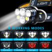 Picture of HEAD LAMP NEW HEADLAMP HEADLAMP NEW KHAKHI BOX HEADLAMP Rechargeable headlamp, 6 LED 8 Modes 18650 USB Rechargeable Waterproof Flashlight Head Lights for Camping