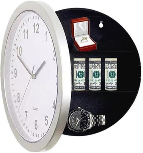Picture of Real Clock Safe  Working Clock wall clock with secret compartment Hiding Places Money