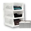 Picture of 3 LAYER FOLDABLE SLIDING  DRAWER Clothes Organiser for Wardrobe Cupboard Organizer  3 Layer Adjustable Storage Drawer
