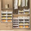 Picture of 3 LAYER FOLDABLE SLIDING  DRAWER Clothes Organiser for Wardrobe Cupboard Organizer  3 Layer Adjustable Storage Drawer