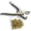 Picture of Grommet Eyelet Setting Plier with 100 PCS Gold Eyelets Grommets Steel Hole Punch Eyelet Setter Kit