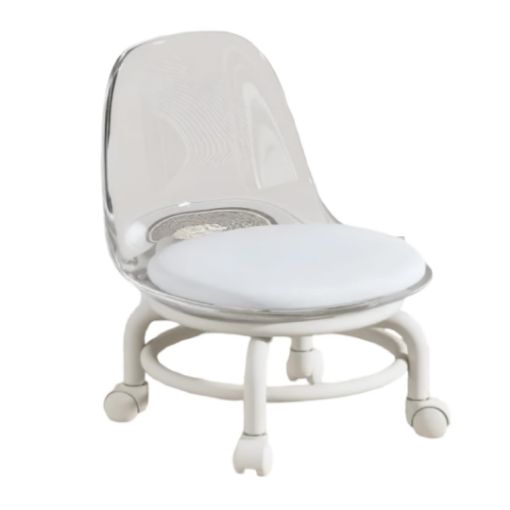 Picture of Mini Chair Mini Stool with Wheels Rolling Stool Short Small Stool Chair Transparent Chair