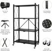 Picture of Heavy Duty Metal Wire 4 Layer Multifunctional Foldable Floor Standing Storage Rack  4 Layer Metal Adjustable and Foldable Storage Shelf for Living Room