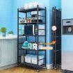 Picture of Heavy Duty Metal Wire 4 Layer Multifunctional Foldable Floor Standing Storage Rack  4 Layer Metal Adjustable and Foldable Storage Shelf for Living Room