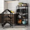 Picture of Heavy Duty Metal Wire 4 Layer Multifunctional Foldable Floor Standing Storage Rack  4 Layer Metal Adjustable and Foldable Storage Shelf for Living Room