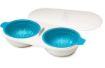 Picture of Microwave Egg Poacher Double Cup Dual Cave Egg Cooker Egg Poaching Cups Silicone Microwave Steamer Kitchen Gadget