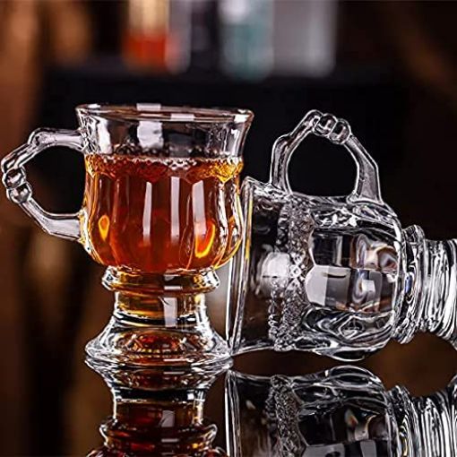 Picture of Glass Tea Cup Coffee Mugs with Handle Clear Tea Cup Set for Coffee