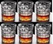 Picture of Checks Round Glass Whisky 6 pis set 300 ml  round glass drinking glass vodka glass short glass wine glass beer glass diamond glass diamond cut whiskey glass