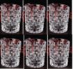Picture of Checks Round Glass Whisky 6 pis set 300 ml  round glass drinking glass vodka glass short glass wine glass beer glass diamond glass diamond cut whiskey glass