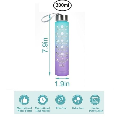 Picture of 300 ml bottle Motivation Bottle water bottle plastic water bottle