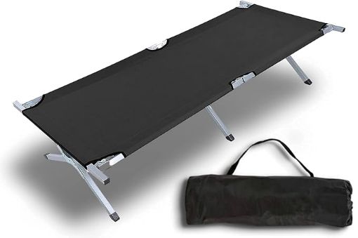 Picture of Folding Single Person Bed Sleeping Cots Portable Beach Bed  Portable Camping Cot