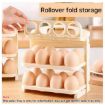 Picture of FOLDING EGG BOX 2 LAYER EGG BOX 24 GRID EGG BOX lastic 3 Layer Foldable Egg Storage Box Refrigerator Side Door Storage Folding 3 Layer Egg Storage Box 24 Grid Egg Storage Tray