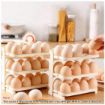 Picture of FOLDING EGG BOX 2 LAYER EGG BOX 24 GRID EGG BOX lastic 3 Layer Foldable Egg Storage Box Refrigerator Side Door Storage Folding 3 Layer Egg Storage Box 24 Grid Egg Storage Tray