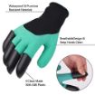 Picture of Garden Glover ardening Gloves Garden Gloves with Right Hand Fingertips ABS Claws for Pruning Digging & Planting One Pair