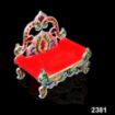 Picture of Bal Gopal Singshan bal gopal singhashan Sofa Aasan for Kanha Ji Janmashtami ashan Ladoo Bal Gopal Small Sinhasan Pooja Mandir sofa Religious Puja Gifts singhasan
