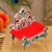 Picture of Bal Gopal Singshan bal gopal singhashan Sofa Aasan for Kanha Ji Janmashtami ashan Ladoo Bal Gopal Small Sinhasan Pooja Mandir sofa Religious Puja Gifts singhasan