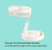 Picture of Rechargeable Telescopic Portable Folding High Quality  3 Speed Table Fan with LED Light for Home, Office Desk, Kitchen