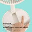 Picture of Rechargeable Telescopic Portable Folding High Quality  3 Speed Table Fan with LED Light for Home, Office Desk, Kitchen