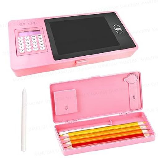 Picture of LCD Writing Tablet Pencil Box with Calculator  LCD Writing Tablet   Pencil Box LCD Pencile Case with Calculator