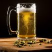 Picture of Solid Glass Beer Mugs Glass Large Beer Mug with Handle  Glass Crystal Beer Mug