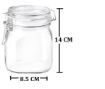 Picture of Swing Jar 750 ml Glass Jar and Container  Swing Cap  Square - Leak Proof Rubber  Gasket and Hinged Lid  Glass for Multi-Purpose use Whiskey