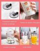Picture of Mug  450ML Glass Cup Transparent Coffee Mug Tea Cup Travel Mug Print Milk Glass Cup Spill Proof Lid and StrawKids with Handle cup Juice Shakes Coffee Mug Glass
