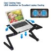 Picture of Laptop Stand T8 Adjustable Laptop Table   Portable Lap Desk Foldable Laptop Workstation Notebook Riser   Adjustable 360 Degree Aluminium Ergonomics Design Computer Workstation Lapdesk Stand