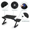 Picture of Laptop Stand T8 Adjustable Laptop Table   Portable Lap Desk Foldable Laptop Workstation Notebook Riser   Adjustable 360 Degree Aluminium Ergonomics Design Computer Workstation Lapdesk Stand