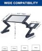 Picture of Laptop Stand T8 Adjustable Laptop Table   Portable Lap Desk Foldable Laptop Workstation Notebook Riser   Adjustable 360 Degree Aluminium Ergonomics Design Computer Workstation Lapdesk Stand