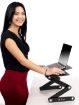 Picture of Laptop Stand T8 Adjustable Laptop Table   Portable Lap Desk Foldable Laptop Workstation Notebook Riser   Adjustable 360 Degree Aluminium Ergonomics Design Computer Workstation Lapdesk Stand