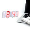 Picture of 3D LED Clock (Red) Digital 3D LED Wall Clock Alarm Clock Modern Digital 3D LED Wall Clock