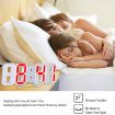 Picture of 3D LED Clock (Red) Digital 3D LED Wall Clock Alarm Clock Modern Digital 3D LED Wall Clock