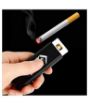 Picture of Portable USB Charging Lighter Cigarette Smokeless  Lighter Windproof Rechargeable Flameless Lighter Black