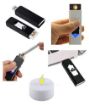 Picture of Portable USB Charging Lighter Cigarette Smokeless  Lighter Windproof Rechargeable Flameless Lighter Black