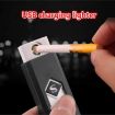 Picture of Portable USB Charging Lighter Cigarette Smokeless  Lighter Windproof Rechargeable Flameless Lighter Black