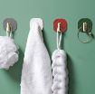 Picture of 4Pcs Wall Strong Hook HOOK HANGING HOOK Self-Adhesive Wall Hanging Punch-Free Seamless Sticky Hooks Coat Key Rack Kitchen Bathroom Items Storage