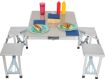 Picture of Portable Folding Picnic Table  with Umbrella Picnic Table and Chairs Set Aluminium Portable Folding Picnic Table