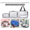 Picture of Wash bag Transparent 3 pcs Wash Bag Travel Toiletry BagMakeup Pouch Bag Travel Transparent Toiletry Waterproof Zipper Wash Bag Household Grooming Kit Portable Organizer Case Carry Pouch