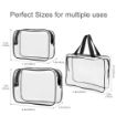 Picture of Wash bag Transparent 3 pcs Wash Bag Travel Toiletry BagMakeup Pouch Bag Travel Transparent Toiletry Waterproof Zipper Wash Bag Household Grooming Kit Portable Organizer Case Carry Pouch