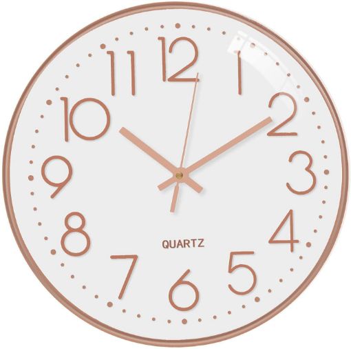 Picture of Silent Quartz Decorative Latest Wall Clock Non-Ticking Classic Clock Battery Operated Round Easy to Read