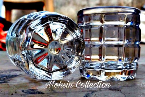 Picture of CHEKS SHOT GLASS WATER GLASS ROUND CHECKS GLASS Heavy Base Shot Glass Set Spirits Glasses Mini Glass Cup checks