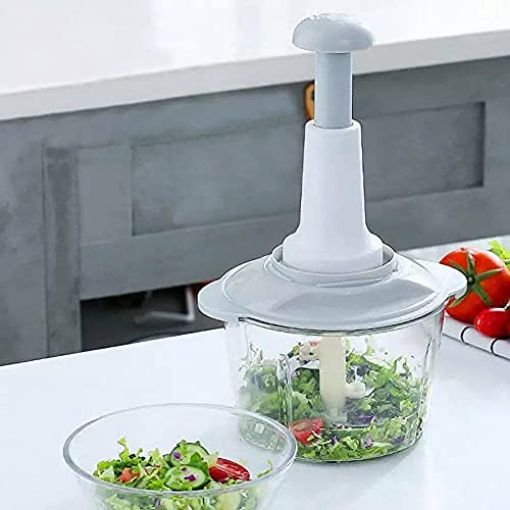 Picture of Hand Press Chopper  Present Food Chopper Large Manual Hand-Press Vegetable Chopper Mixer Cutter push chopper