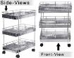 Picture of SS 3 Layer trolley stainless steel fruit trolley 3 layer kitchen trolley stainless steel kitchen trolley 3 layer kitchen rack Vegetable Onion Trolley Steel 3 Layer Kitchen Trolley Rack Vegetable Basket Vegetable Stand Rack