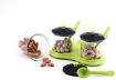 Picture of 3 pcs Dining Set Grecy Pickle Masala Storage Jar with Lids and Tray Holder Virgin Plastic BPA-Free for Dining Table 3 Pcs Set (Set of 1)